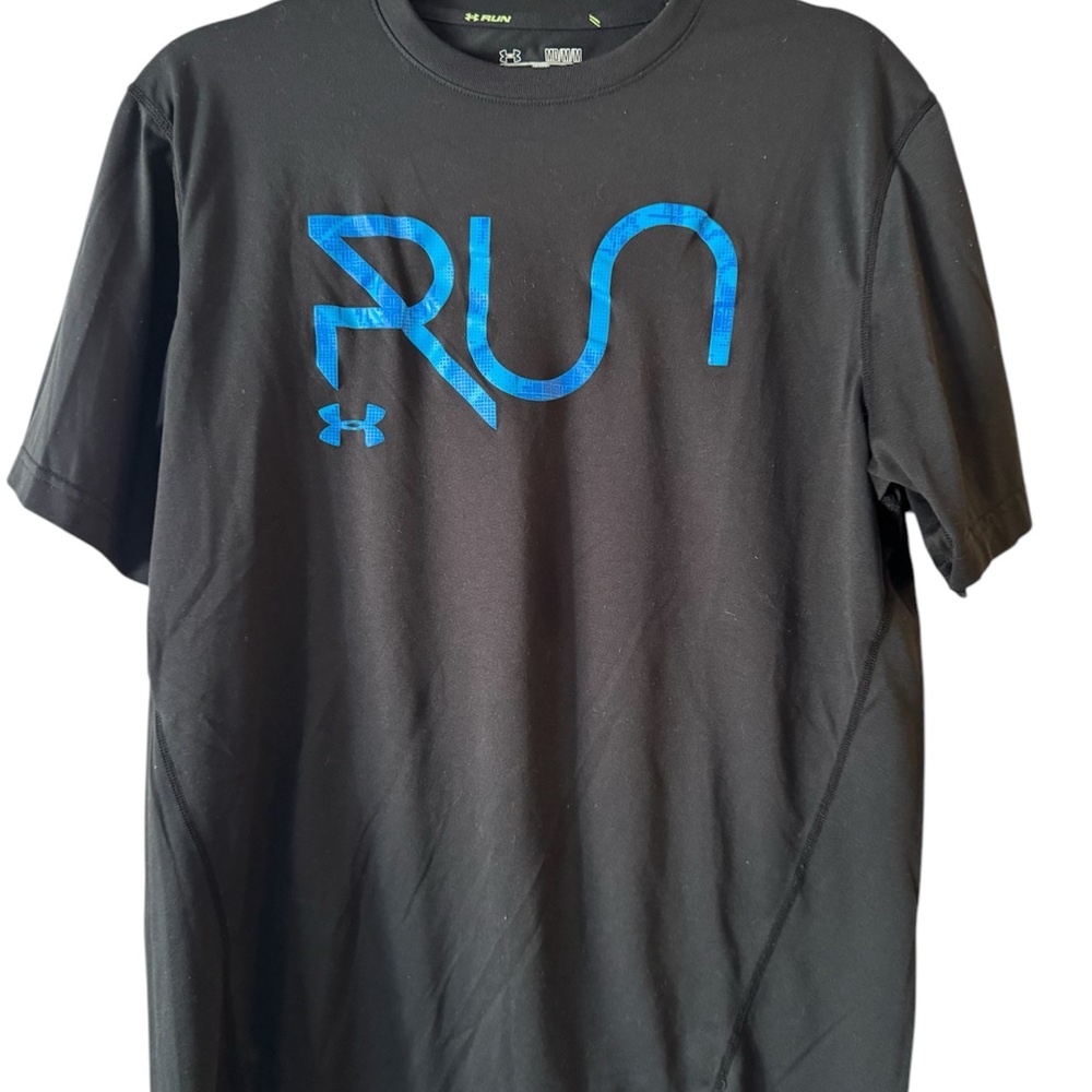 Under Armour Black and Blue Short Sleeve Tee with Graphic Design